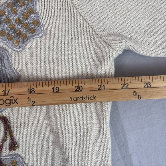 Storybook Knits Cardigan Sweater Womens Large Embellished Bead Sequin Giraffes - Picture 10 of 12